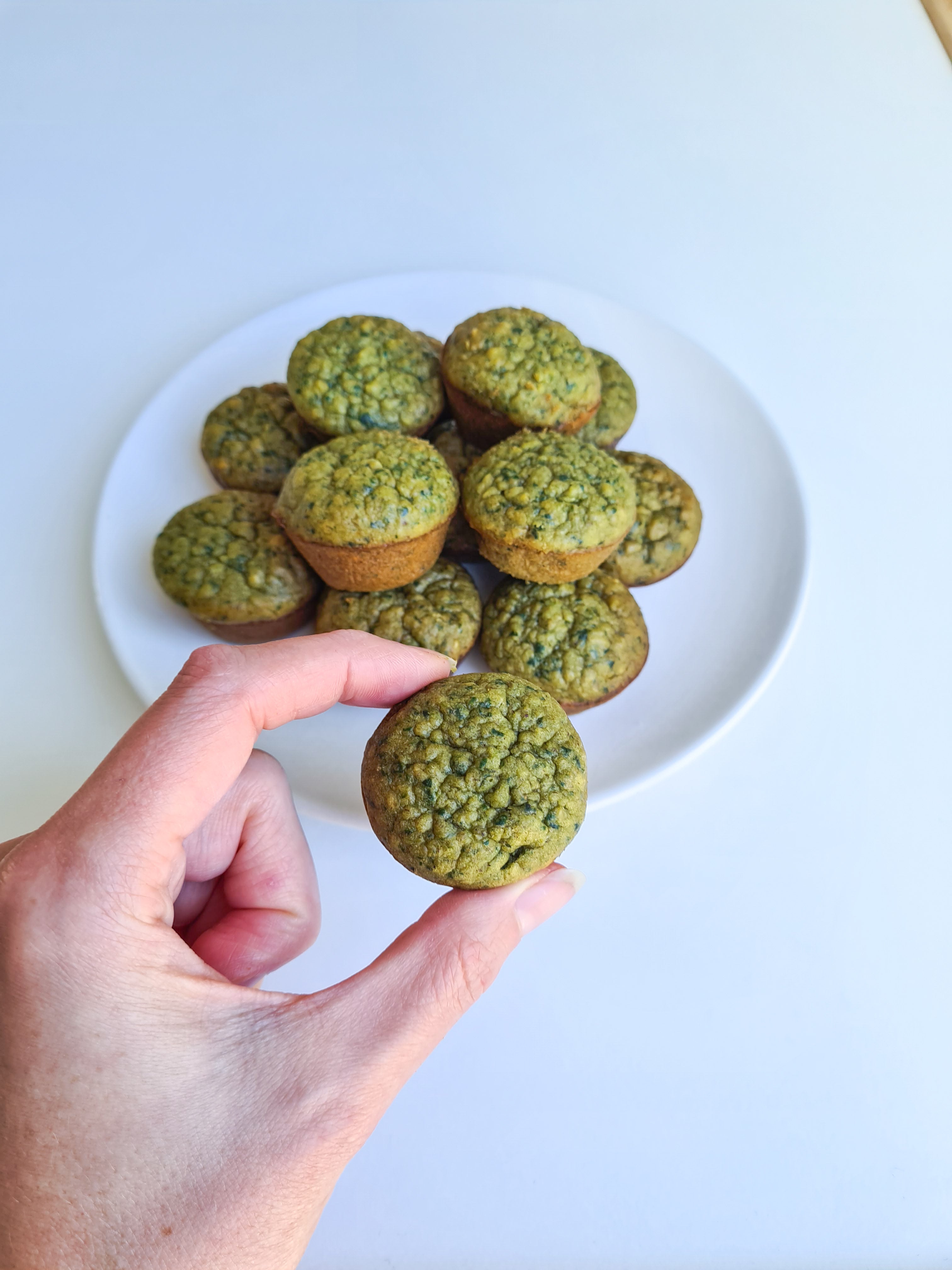 Spinach Banana Mini Muffins | Gluten free, Dairy free, No refined sugar (egg free option)