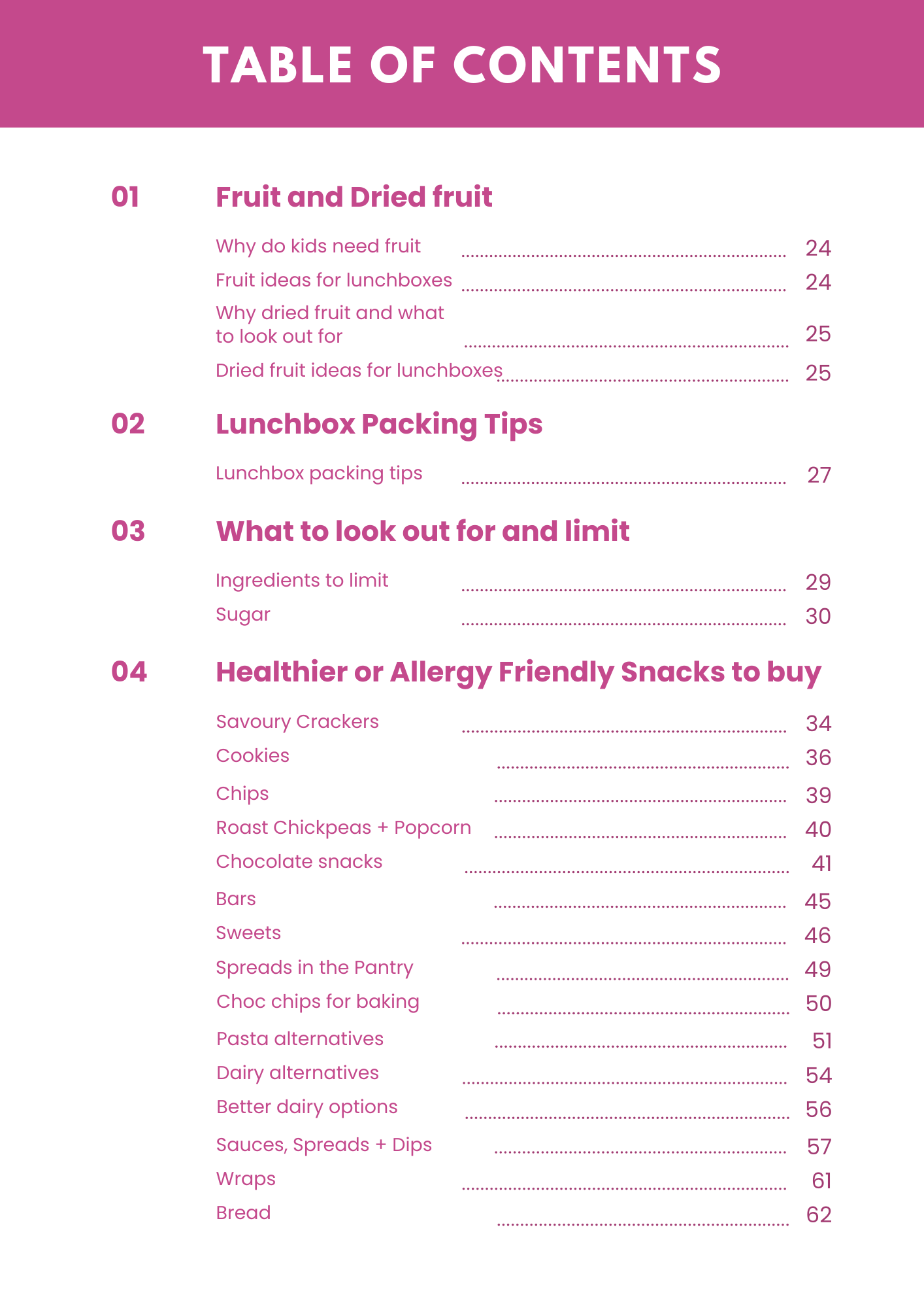 Healthy Kids Lunchbox + Snack Guide