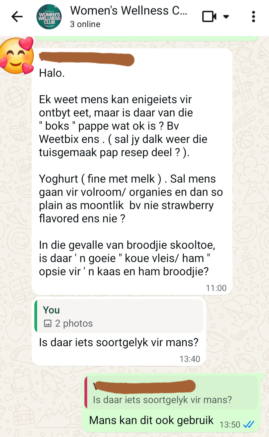 Women's Wellness Club - Private Whatsapp Community (monthly)